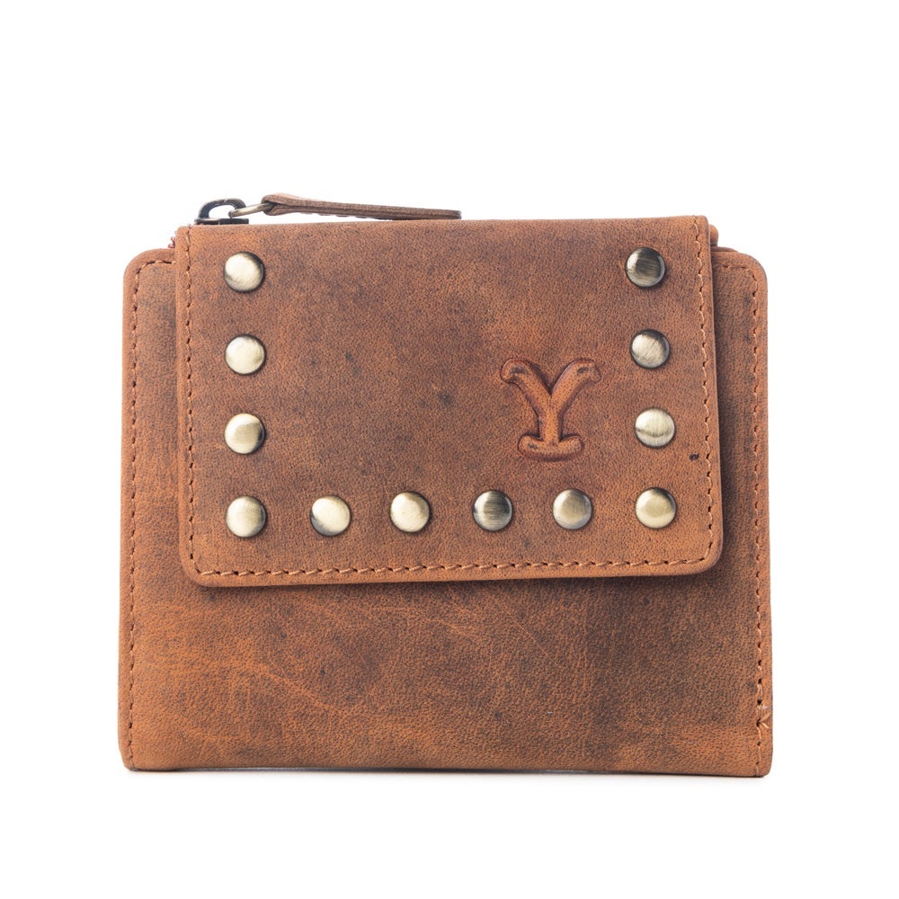 YELLOW STONE WESTMERE STUDDED CREDIT CARD HOLDER IN AMBER - Picture 5 of 5